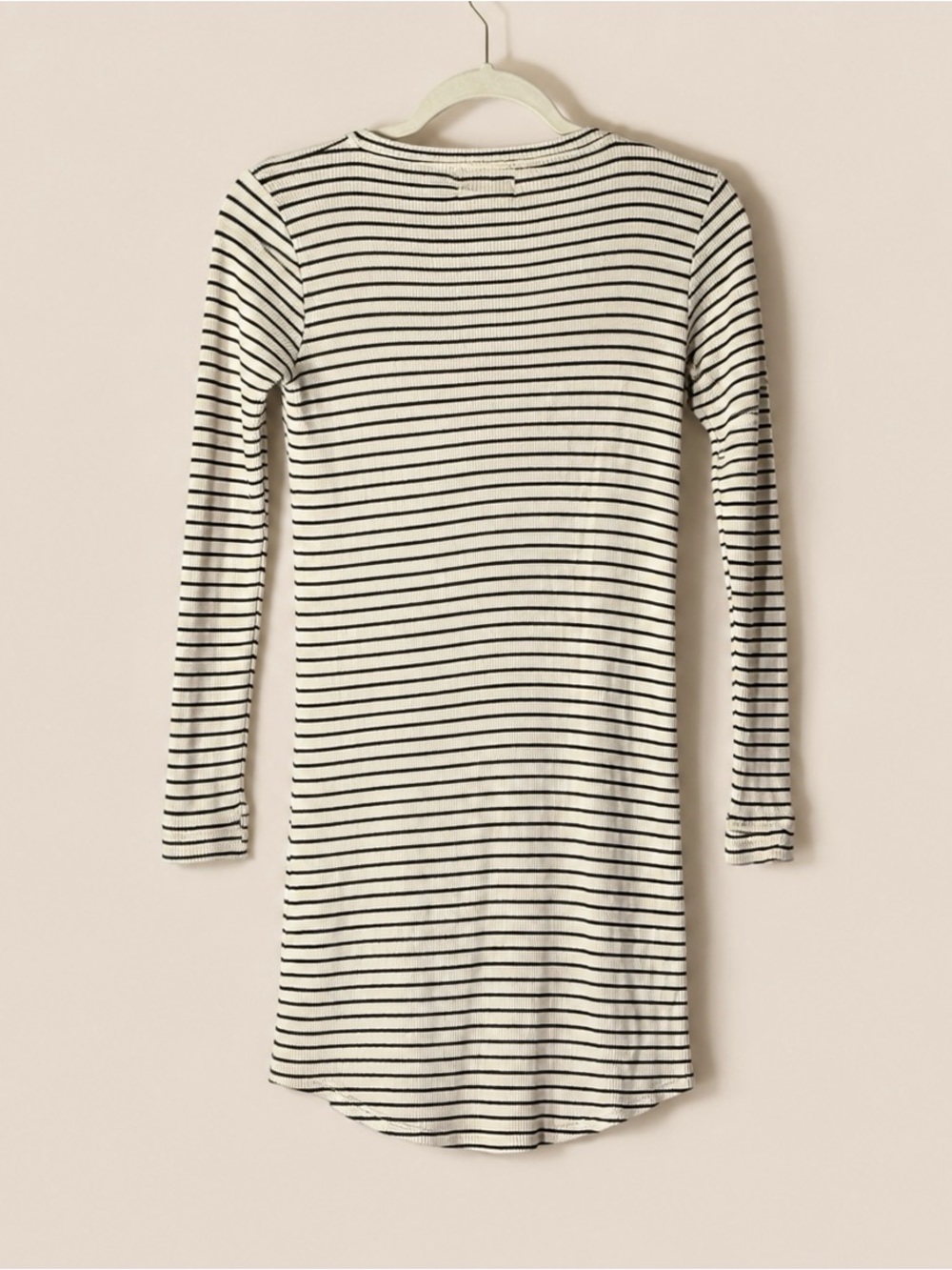 Madewell Stripe Waffle Knit Henley Tunic Sweater Dress XS - Picture 4 of 9